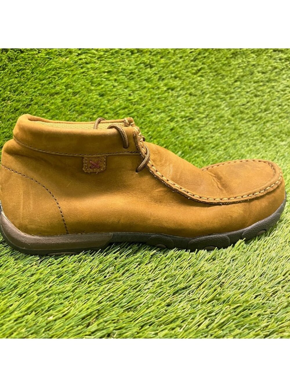 Twisted X Driving Moc Womens Size 8.5 Brown Leather Steel Toe Work Chukka Boots